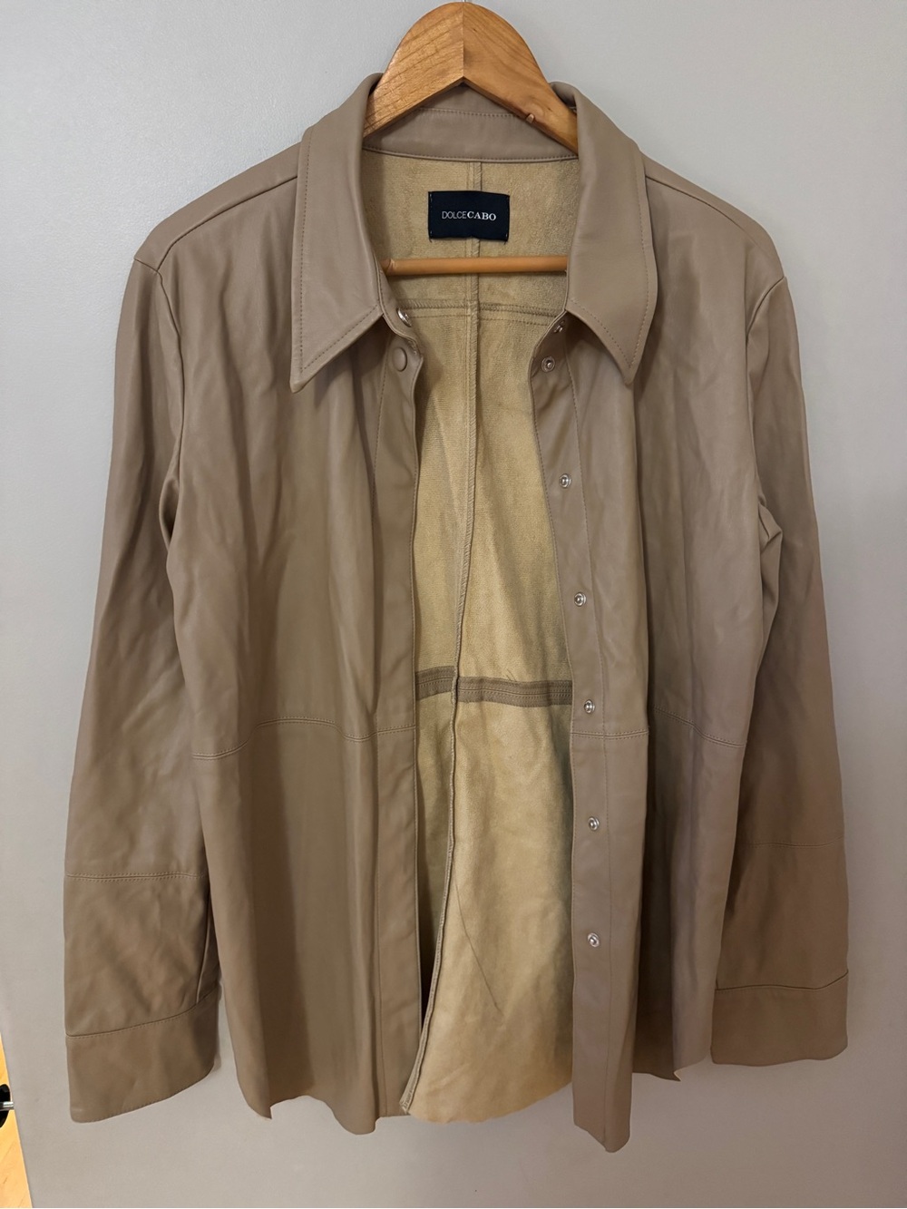 Dolce & Cabo Faux- Leather Shirt Jacket